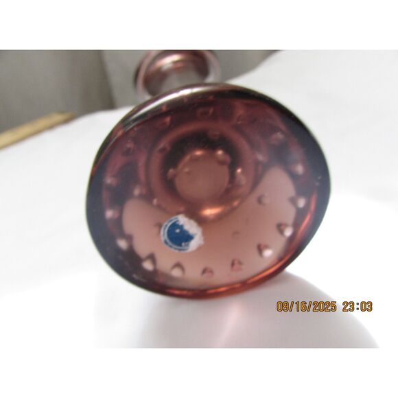 Jack in the Pulpit purple glass vase flowers floral controlled bubbles - Picture 4 of 4